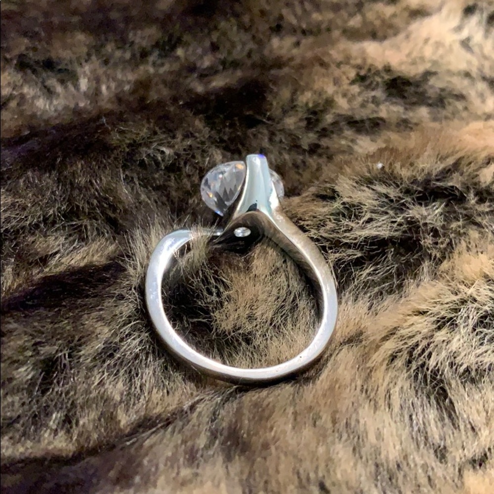 A SET - CZ solitaire ring & solitaire necklace-Ring Size 7- Necklace 16” A53/A58 - Picture 7 of 13